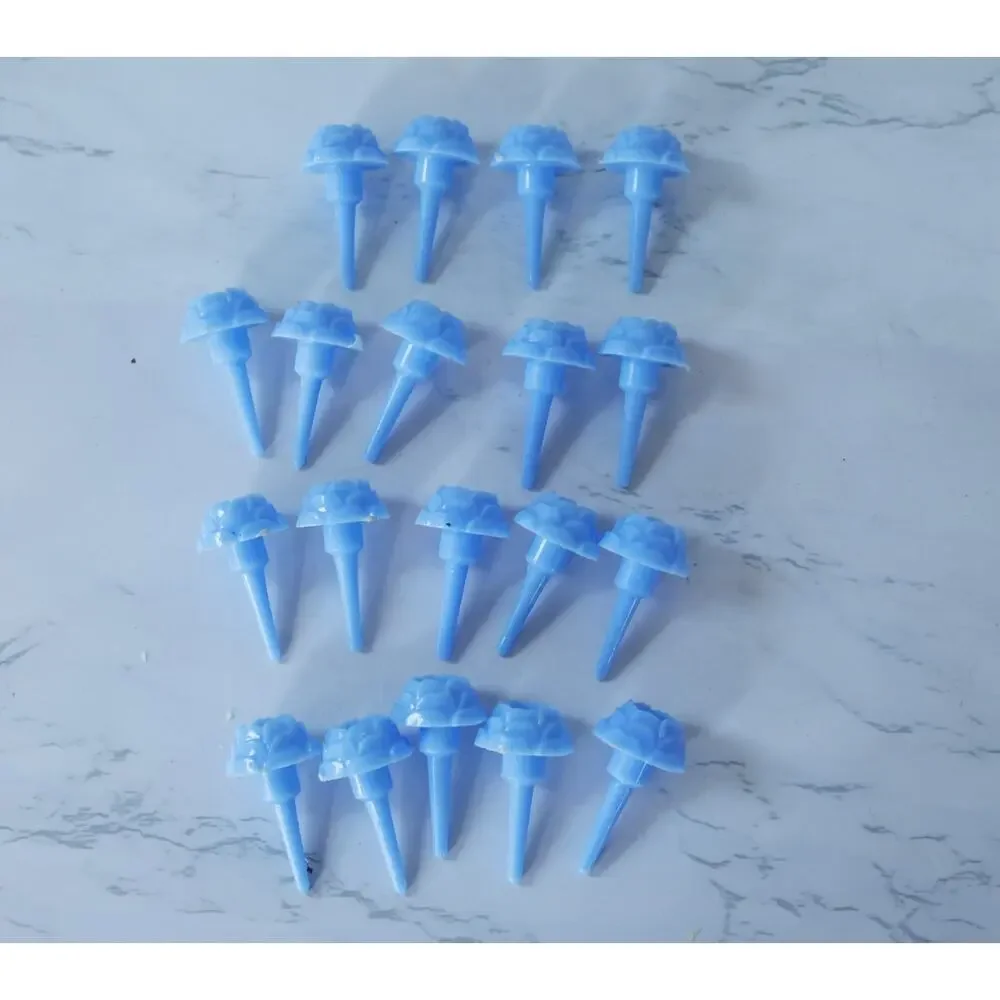 VTG Set of 14 Floral Cake Toppers Candle Holders Retro MCM Party Birthday Decor